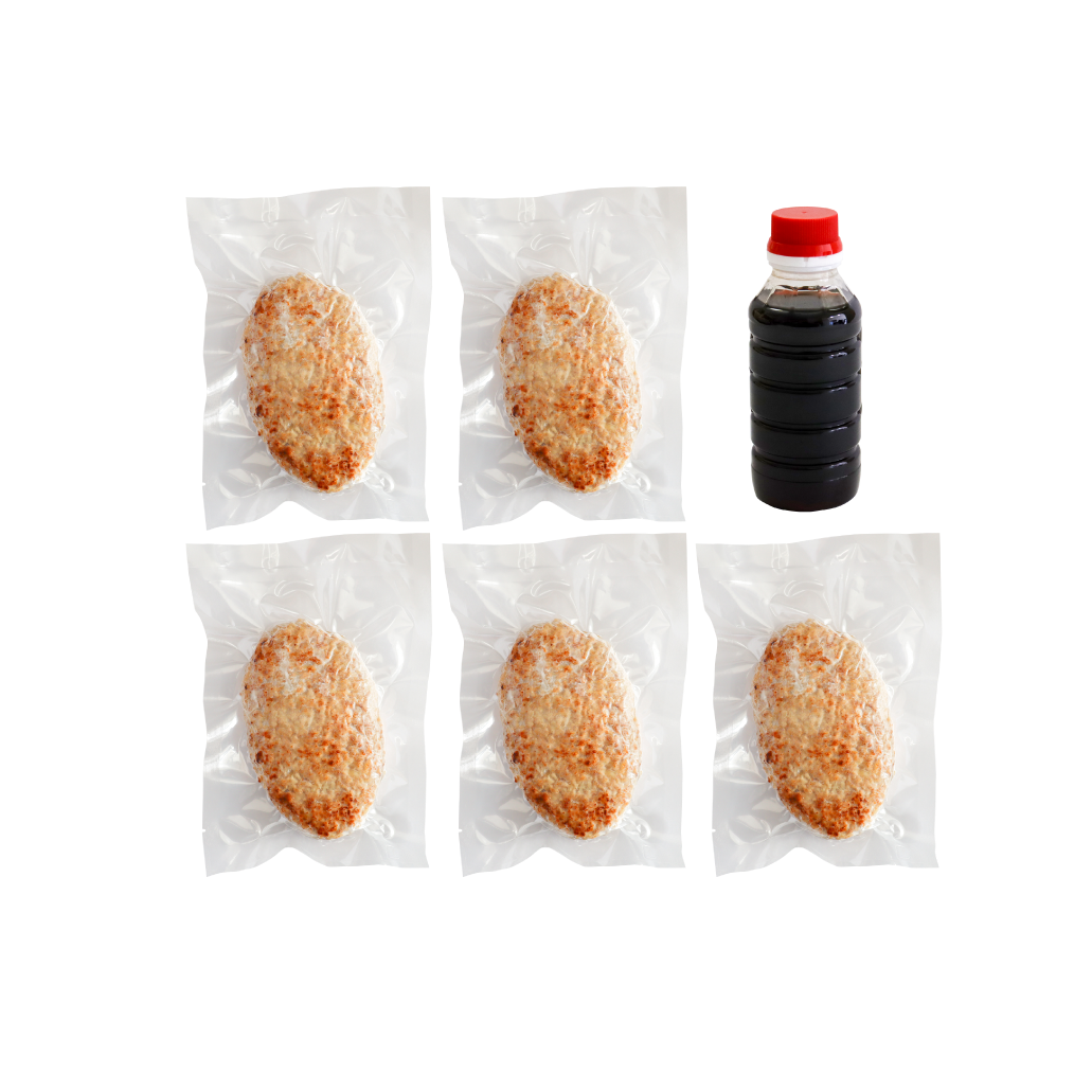 比内地鶏ハンバーグセット