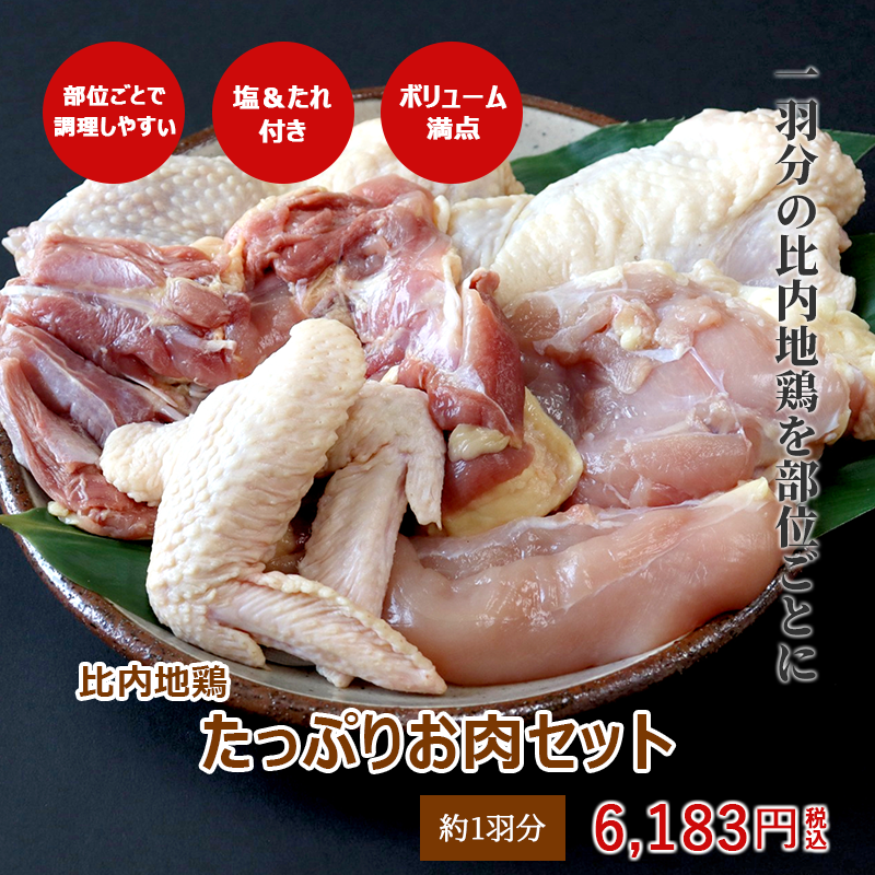 比内地鶏たっぷりお肉セット