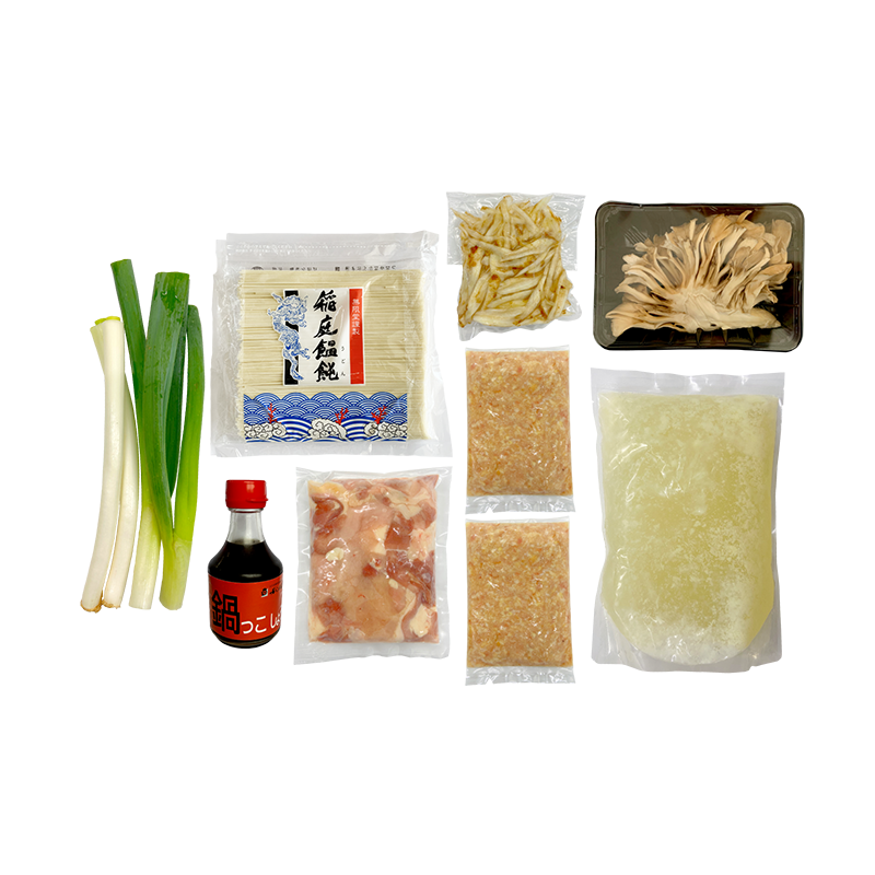 比内地鶏稲庭うどん鍋